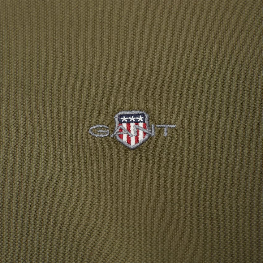 Gant T-shirts REG SHIELD SS PIQUE POLO 2210 JUNIPER GREEN